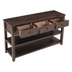 Mesa de consola con 3 cajones y 2 estantes abiertos