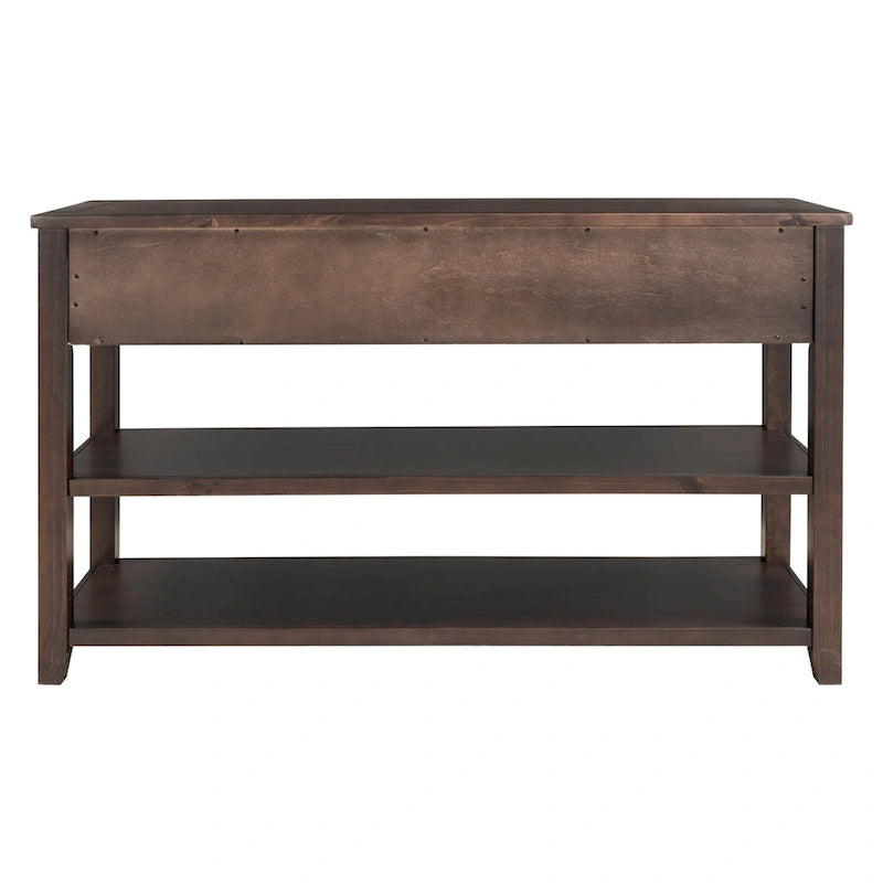 Mesa de consola con 3 cajones y 2 estantes abiertos