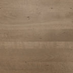 Mesa de comedor extensible de madera maciza con base de metal