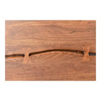 Cama de plataforma rústica de madera de acacia
