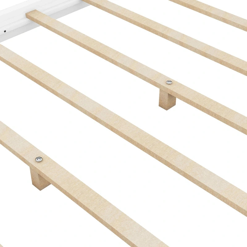 Cama con dosel y soporte de listones