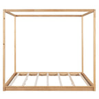 Cama con dosel y soporte de listones