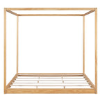 Cama con dosel y soporte de listones