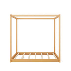 Cama con dosel y soporte de listones
