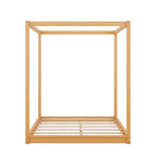 Cama con dosel y soporte de listones