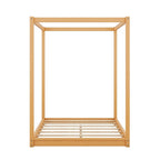 Cama con dosel y soporte de listones