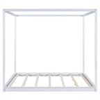 Cama con dosel y soporte de listones