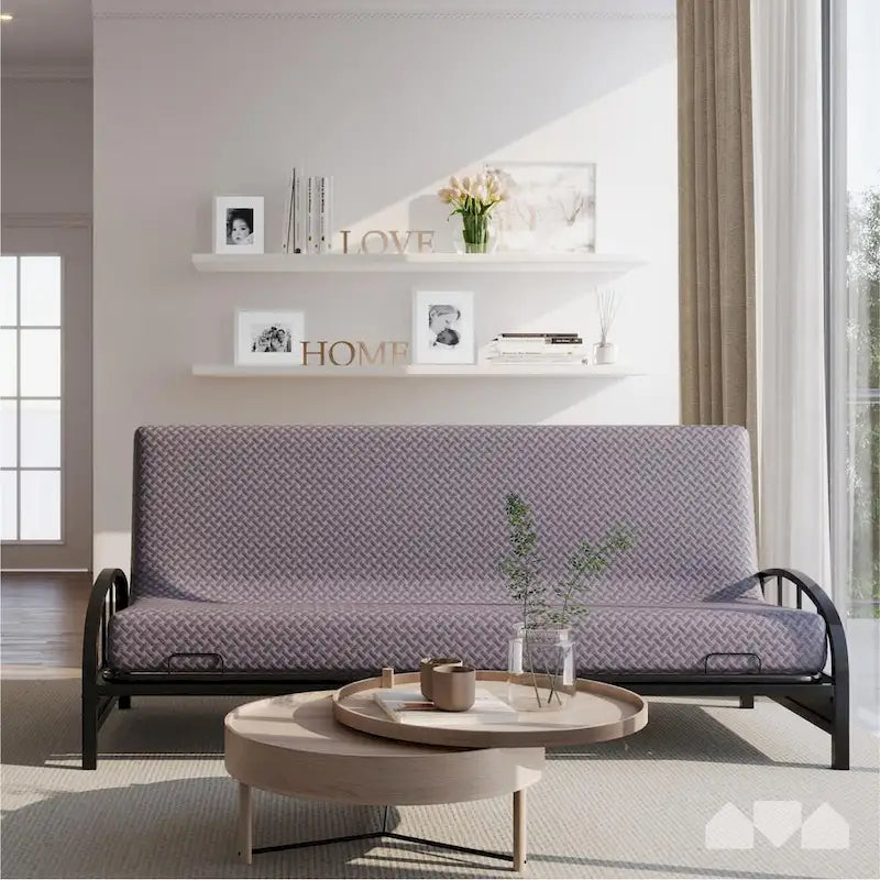 Colchón de futón de espuma viscoelástica - Gris - Tamaño matrimonial