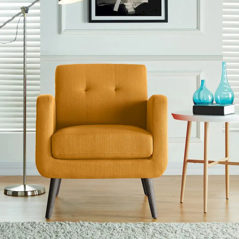 Sillón auxiliar de mostaza y amarillo Keflavik de mediados de siglo