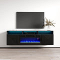 Soporte para TV con chimenea eléctrica de pared de 63 pulgadas