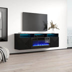 Soporte para TV con chimenea eléctrica de pared de 63 pulgadas