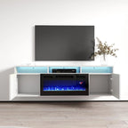 Soporte para TV con chimenea eléctrica de pared de 63 pulgadas