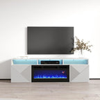 Soporte para TV con chimenea eléctrica de pared de 63 pulgadas