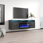 Soporte para TV con chimenea eléctrica de pared de 63 pulgadas