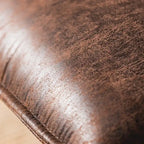 Sillón decorativo sin brazos de tela de gamuza de mediados de siglo