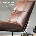 Sillón decorativo sin brazos de tela de gamuza de mediados de siglo