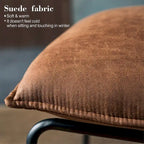 Sillón decorativo sin brazos de tela de gamuza de mediados de siglo