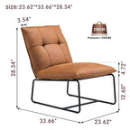 Sillón decorativo sin brazos de tela de gamuza de mediados de siglo