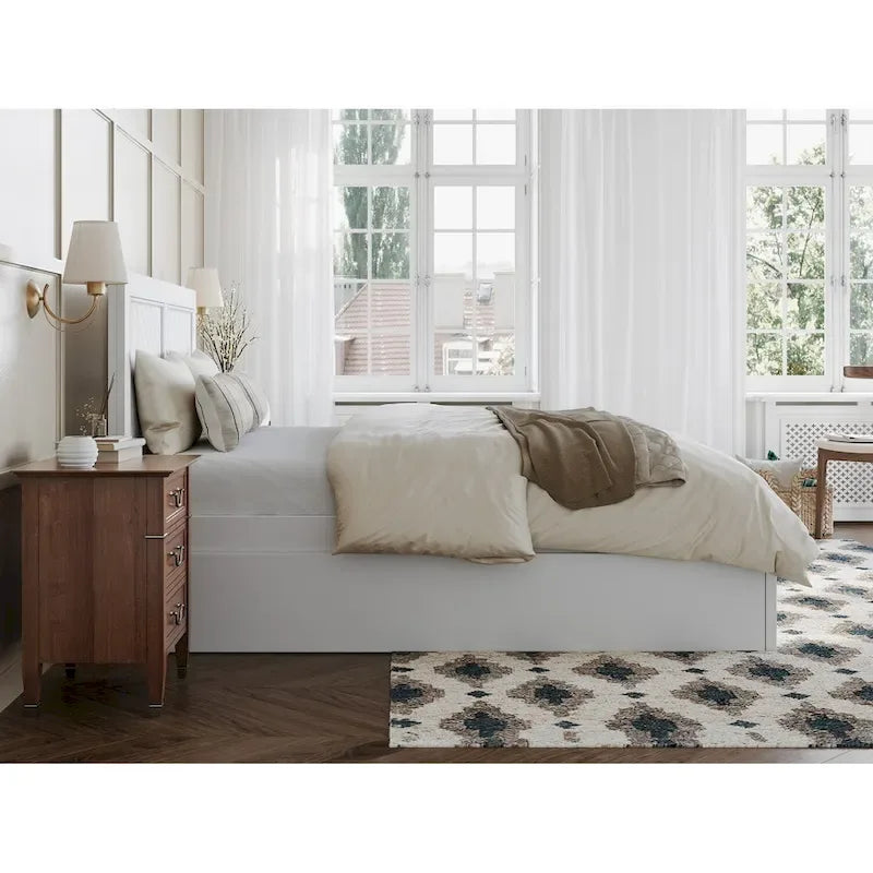 Cama Plataforma Matrimonial con Cabecera, Piecera y Cama Nido Matrimonial a juego