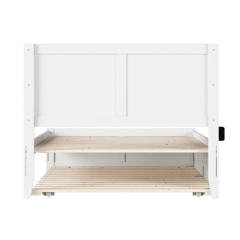 Cama Plataforma Matrimonial con Cabecera, Piecera y Cama Nido Matrimonial a juego