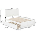 Cama Plataforma Matrimonial con Cabecera, Piecera y Cama Nido Matrimonial a juego