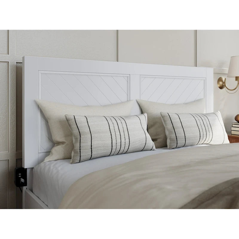 Cama Plataforma Matrimonial con Cabecera, Piecera y Cama Nido Matrimonial a juego