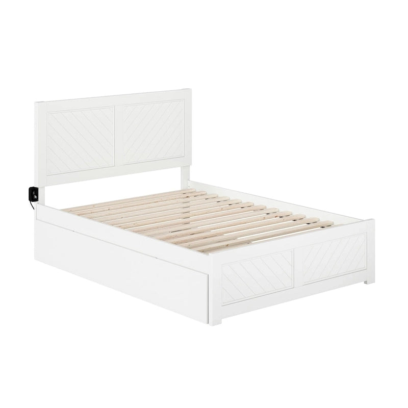 Cama Plataforma Matrimonial con Cabecera, Piecera y Cama Nido Matrimonial a juego