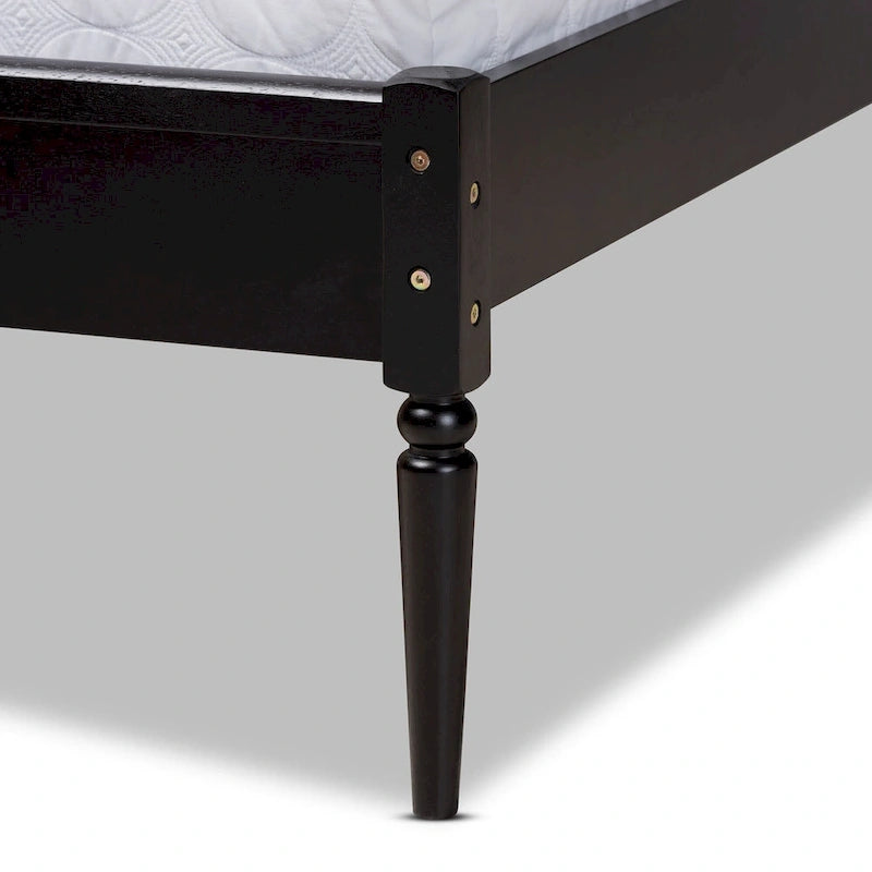 Base de cama con plataforma y cabecero de ratán tejido - Queen