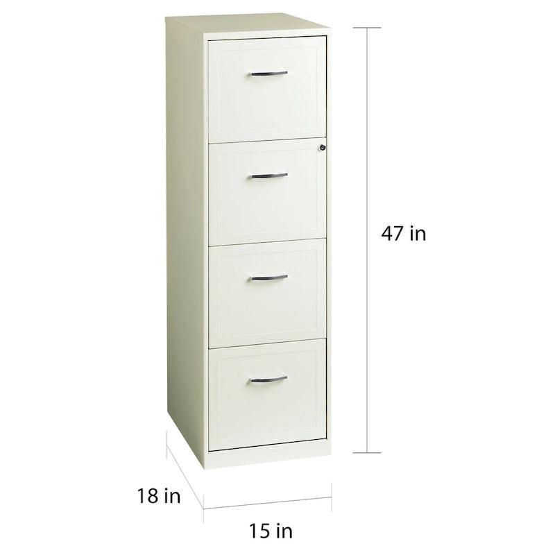 Archivador vertical de 4 cajones - Blanco perla