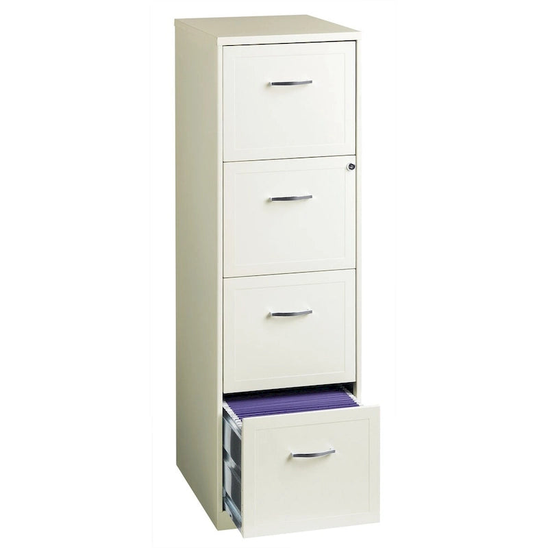 Archivador vertical de 4 cajones - Blanco perla