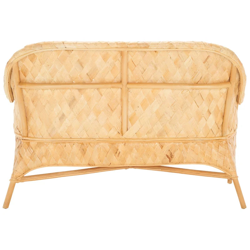 Banco de Sofá de Ratán Tejido - 52"An. x 24"Pr. x 33"Al.