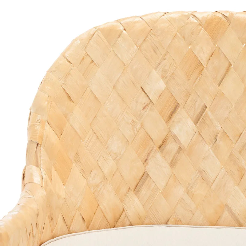 Banco de Sofá de Ratán Tejido - 52"An. x 24"Pr. x 33"Al.