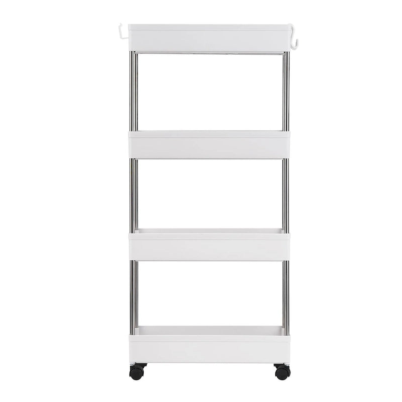 Carrito de almacenamiento delgado de varios niveles – Blanco