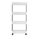 Carrito de almacenamiento delgado de varios niveles – Blanco