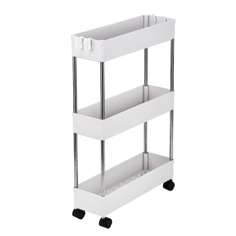 Carrito de almacenamiento delgado de varios niveles – Blanco