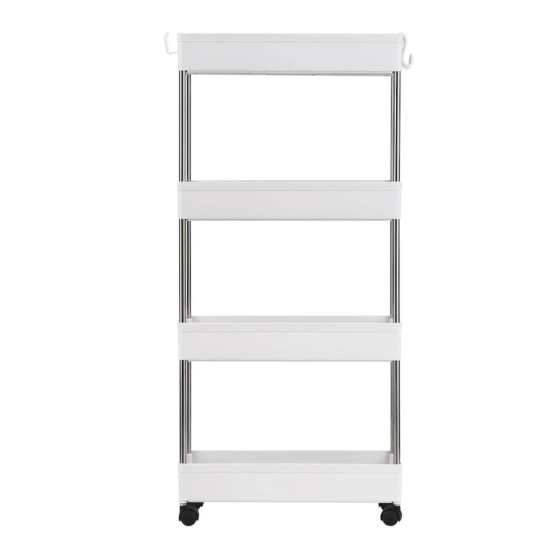 Carrito de almacenamiento delgado de varios niveles – Blanco