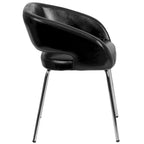Sillón de recepción lateral contemporáneo con patas cromadas