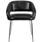 Sillón de recepción lateral contemporáneo con patas cromadas