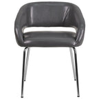 Sillón de recepción lateral contemporáneo con patas cromadas