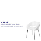Sillón de recepción lateral contemporáneo con patas cromadas