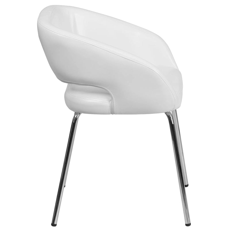 Sillón de recepción lateral contemporáneo con patas cromadas