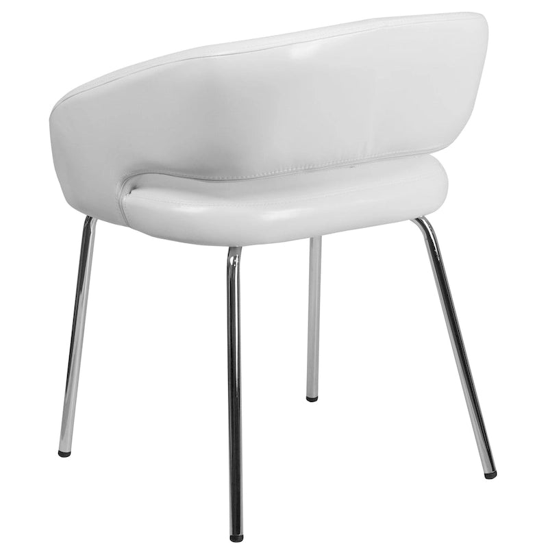 Sillón de recepción lateral contemporáneo con patas cromadas