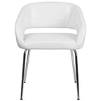 Sillón de recepción lateral contemporáneo con patas cromadas
