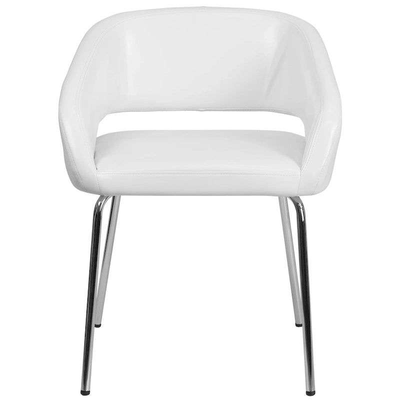 Sillón de recepción lateral contemporáneo con patas cromadas