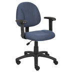 Silla de tela para postura con brazos ajustables