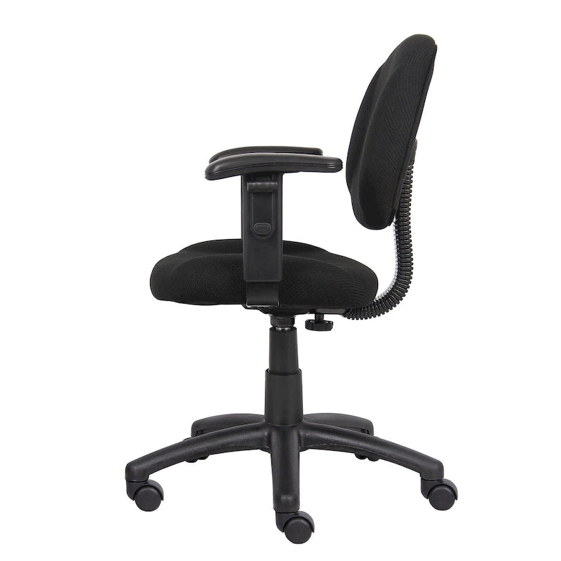Silla de tela para postura con brazos ajustables
