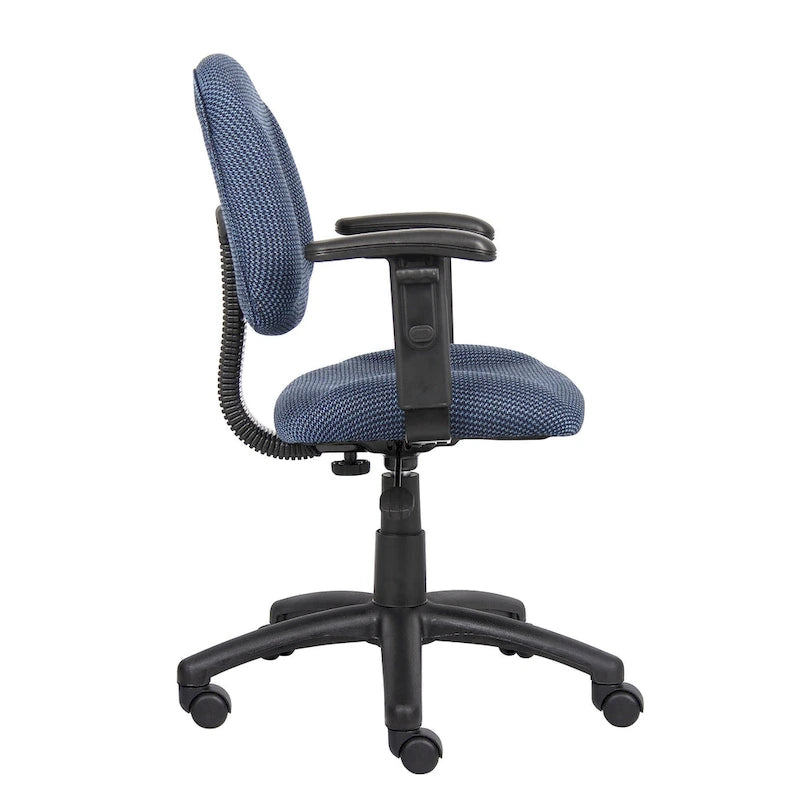 Silla de tela para postura con brazos ajustables