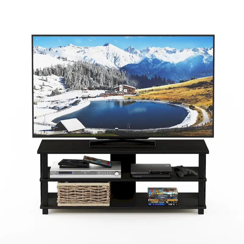 Mueble de TV de madera de 3 niveles
