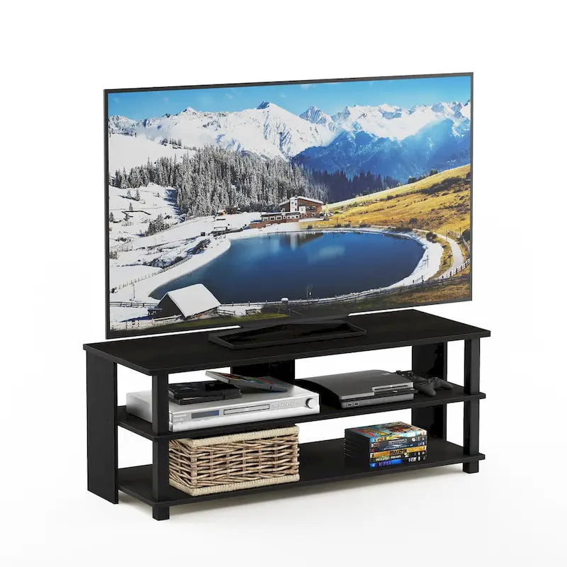 Mueble de TV de madera de 3 niveles