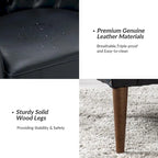Sillón barril con respaldo capitoné y patas de madera